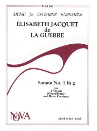 Sonata no.1 g minor for 2 violins (oboes/fl) and b.c.