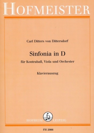 Sinfonia concertante D-Dur fr Viola Kontraba und Orchester fr Viola, Kontraba und Klavier