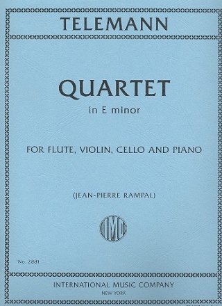 Quartet e minor for flute, violin, cello and piano