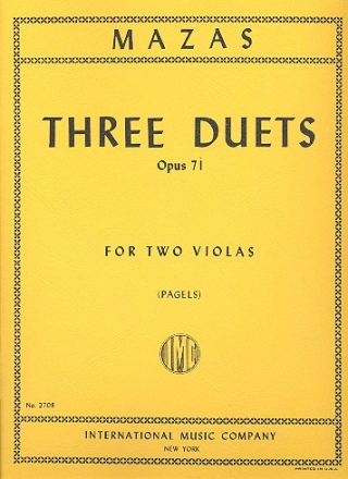 3 duets op.71 for 2 violas