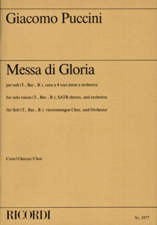 Messa di Gloria fr Soli, Chor und Orchester Chorpartitur