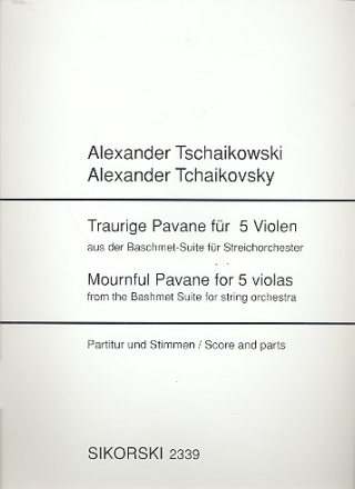 Traurige Pavane fr 5 Violen aus der Baschmet-Suite fr Streichorchester,  Partitur und Stimmen