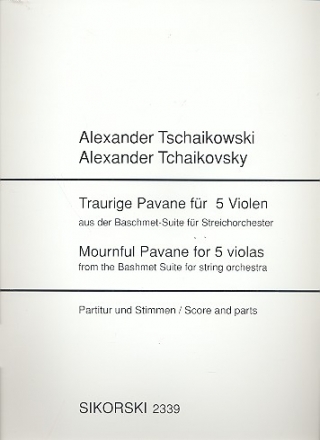 Traurige Pavane fr 5 Violen aus der Baschmet-Suite fr Streichorchester,  Partitur und Stimmen