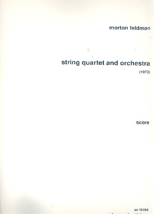 String Quartet and Orchestra fr Streichquartett und Orchester Partitur
