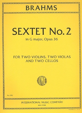 Sextet op..36,2 g minor for 2 violins, 2 violas, 2 cellos parts