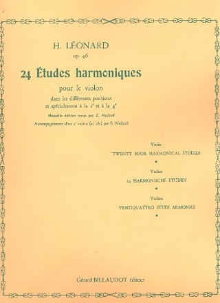 24 tudes harmoniques op.46 pour violon
