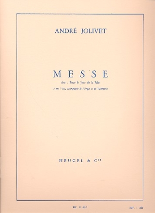 Messe pour une voix, orgue et tambourin pour le jour de la paix