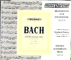 6 Sonaten Band 2 BWV1017-1019 fr Violine und Klavier CD mit der Begleitung zur Solovioline