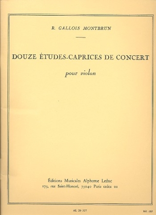 12 tudes-caprices de concert pour violon