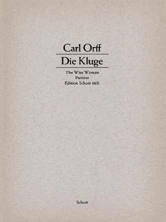 Die Kluge fr Soli und Orchester Partitur