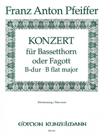 Konzert B-Dur fr Bassetthorn (Fagott) und Klavier Klavierauszug und 2 Stimmen
