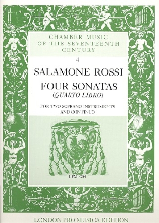 4 Sonatas for 2 treble instruments and bc (quarto libro)