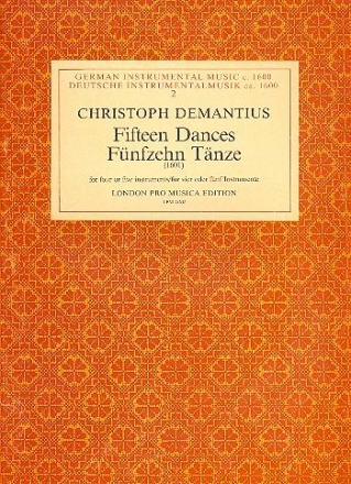 15 Tnze fr 4-5 Instrumente Partitur und Stimmen
