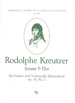 Sonate F-Dur op.16,2 fr Violine und Violoncello (Kontraba)