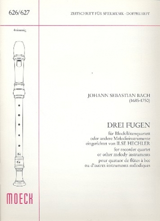 Drei Fugen fr 4 Blockflten (SATB) Partitur