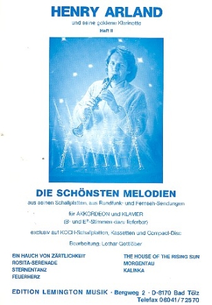 Henry Arland und seine goldene Klarinette - Die schnsten Melodien Heft 2 fr Klavier und Akkordeon