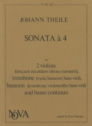 SONATA A 4 2 VIOLINS/TROMBONE/ BASSOON AND BASSO CONTINUO HOLMAN, PETER, ED.