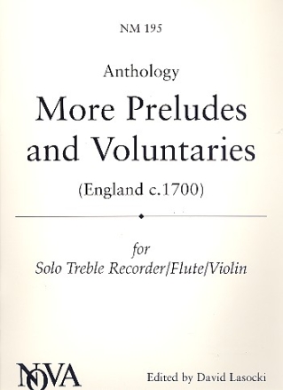 Anthology solo treble recorder more preludes and voluntaries (England ca. 1700)