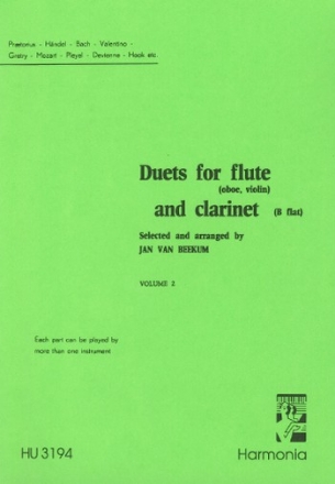 Duets for flute and clarinet (oboe, violin)