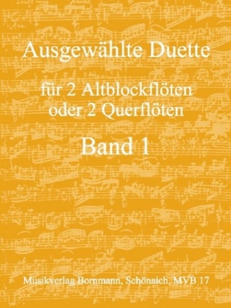 Ausgewhlte Duette Band 1 fr 2 Altblockflten (Flten)