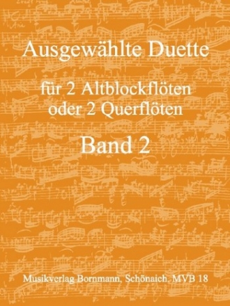 Ausgewhlte Duette Band 2 fr 2 Altblockflten (Flten)