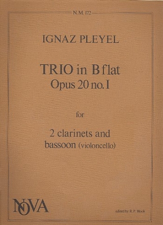 Trio in B flat for 2 clarinets and bassoon (violoncello)