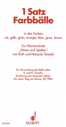 Wir hren und spielen - 1 Satz Farbblle fr Klavier 1 Satz (in den Farben: rot, gelb, grn, orange, blau, grau und braun)