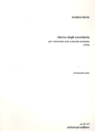 Ritorno degli snovidenia per vioooncello solo e piccola orchestra Violoncello solo