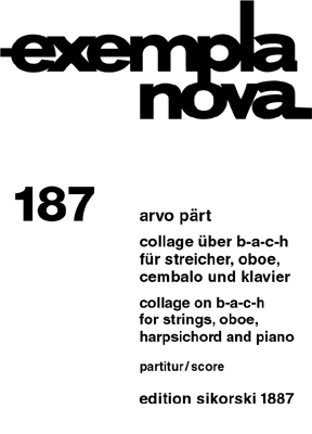 Collage ber B-A-C-H fr Streicher, Oboe, Cembalo und Klavier Partitur