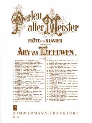 MENUETT D-DUR FUER FLOETE/KLAVIER LEEUWEN VAN, ARY, ED.