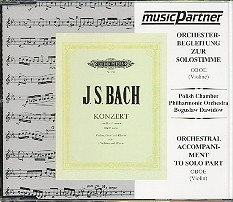 Konzert c-Moll BWV1060 fr Violine, Oboe und Klavier CD Orchesterbegleitung zur Solostimme