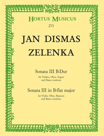 Sonate B-Dur Nr.3  fr Violine, Oboe, Fagott und Bc