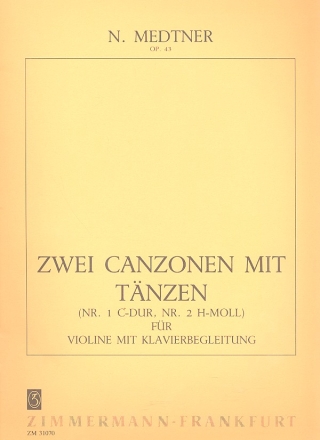 2 Canzonen mit Tnzen fr Violine und Klavier