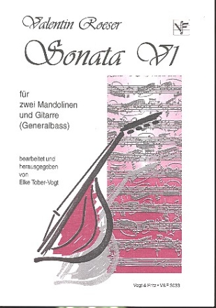 Sonate G-Dur Nr.6 fr 2 Mandolinen und Gitarre (Bc)