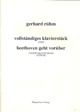 Vollstndiges Klavierstck  und Beethoven geht vorber fr Klavier