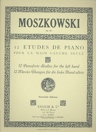 12 tudes de piano op.92 pour la main gauche
