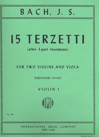 15 Terzetti after 3-part Inventions for 2 violins and viola parts