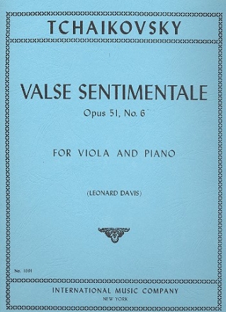 Valse sentimentale op.51,6 for viola and piano