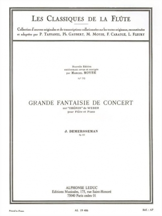 Grande fantaisie de concert sur Oberon de Weber pour flte et piano