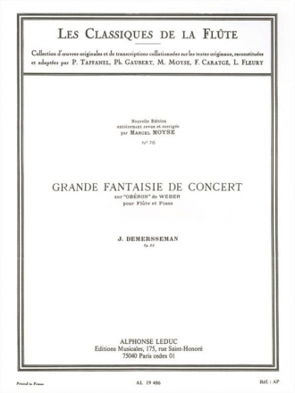 Grande fantaisie de concert sur Oberon de Weber pour flte et piano