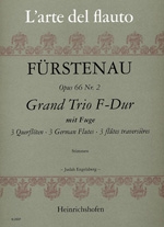 Grand Trio F-Dur mit Fuge op.66,2 fr 3 Flten Stimmen
