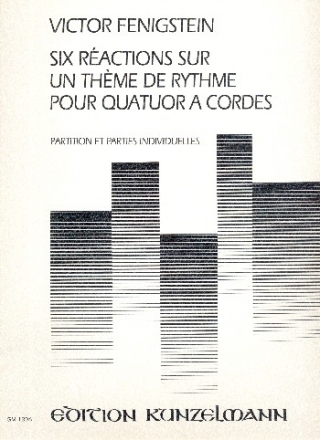 6 recreations sur un thme de rhythme pour quatuor a cordes Partitur und Stimmen
