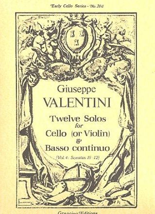 12 Solos vol.4 (nos. 10-12) for cello (violin) and bc