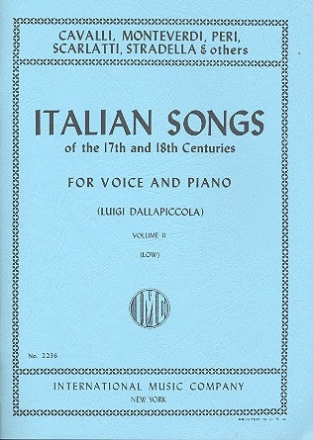 Italian Songs vol.2 for low voice and piano (it/en) Songs of the 17th and 18th Century