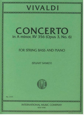Concerto d minor for string bass and piano SANKEY, STUART, ED.