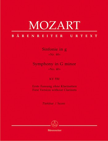 Sinfonie g-Moll Nr.40 KV550 in der 1. Fassung fr Orchester Partitur