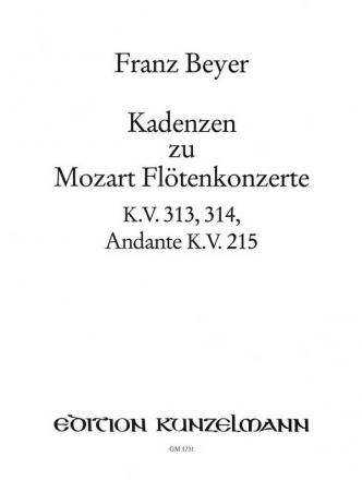 Kadenzen zu Mozart Fltenkonzerten KV313, KV314, Andante KV215 fr Flte