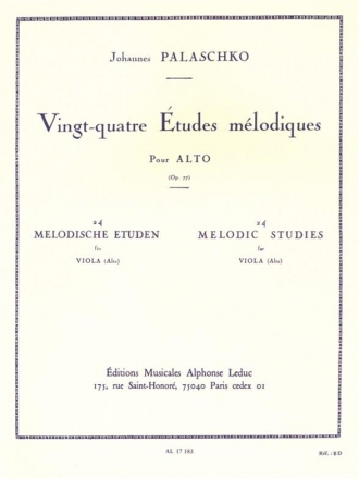 24 tudes mlodiques op.77 pour alto