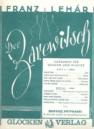 Der Zarewitsch Band 2 fr Gesang und Klavier