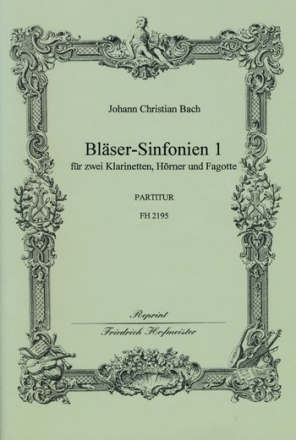 Blser-Sinfonien Band 1 fr 2 Klarinetten, 2 Hrner und Fagott Partitur,  Reprint